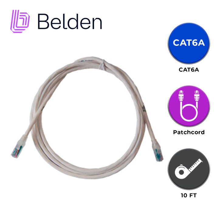 Patch cord UTP categoría 6A UTP categoría 6A CMR 10 pies 3 metros BELDEN CA21109010