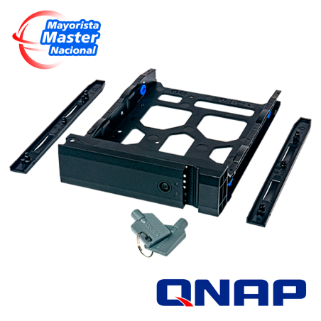 QNAP TRAY-35-BLK01 3.5" HDD TRAY WITH KEY LOCK AND TWO KEYS, BLACK AND PLASTIC, 2.5" AND 3.5" SCREW PACKS INCLUDED.
