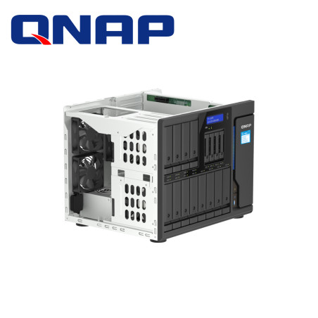 NAS QNAP tipo torre 16 bahías 16 bahías 8GB de RAM Procesador Intel Atom C5125 QNAP TS-1655-8G-US