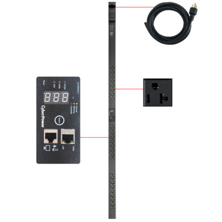 CyberPower PDU30SWVT24FNET unidad de distribución de energía (PDUs) 24 salidas AC 0U Negro