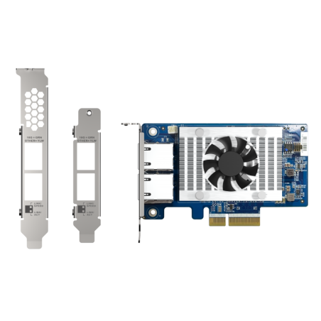 Tarjeta de red PCIe 10GbE 2 puertos Ethernet RJ45 10GbE PCIe Gen 3 compatible con PCIe Gen 2 QNAP QXG-10G2T-X710