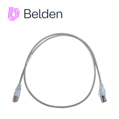PATCH CORD UTP CAT6A BELDEN CAD1108003 FORRO PVC GRIS CMR-RISER 4 PARES CALIBRE CONDUCTOR 28 AWG DIAMETRO REDUCIDO COBRE ESTAÑAD