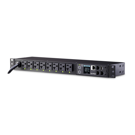 CyberPower PDU41002 unidad de distribución de energía (PDUs) 8 salidas AC 1U Negro