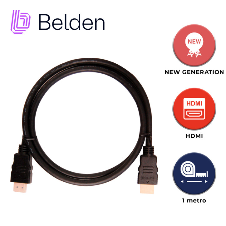 Cable HDMI Alta velocidad 4K UHD @ 30Hz 1080p @ 60Hz BELDEN HDE001MB Cable HDMI Alta velocidad 4K UHD @ 30Hz 1080p @ 60Hz BELDEN HDE001MB