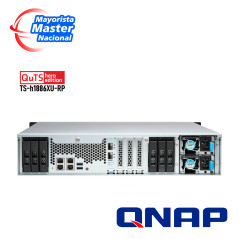 Servidor NAS de montaje en rack 18 bahías Intel Xeon D-1622 32 GB DDR4 ECC QNAP TS-H1886XU-RP-R2-D1622-32G-US