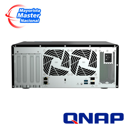 NAS empresarial all-flash 12 bahías frontales 2.5" Soporta SSD SATA y U.2 NVMe PCIe Gen 4 64GB RAM QNAP TS-h1290FX-7232P-64G-US