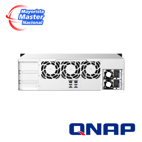 Servidor QNAP SMB Procesador AMD Ryzen V1500B 4 núcleos 8 hilos 2 puertos 2 5GbE QNAP TS-1673AU-RP-16G-US