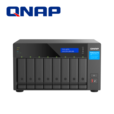 NAS QNAP TVS-h874-i7-32G-US 8 bahías 3.5/2.5 Intel Core i7 12-core/20-thread 32 GB DDR4 QNAP TVS-h874-i7-32G-US
