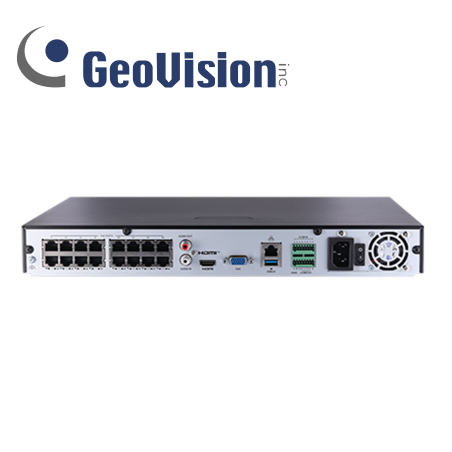 NVR 16 canales 16 puertos PoE Soporta hasta 8 megapíxeles GEOVISION GV-TNVR1620-P