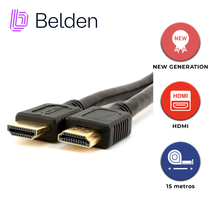 Cable HDMI Alta velocidad 4K UHD 30Hz 15 metros BELDEN HDE015MB Cable HDMI Alta velocidad 4K UHD 30Hz 15 metros BELDEN HDE015MB