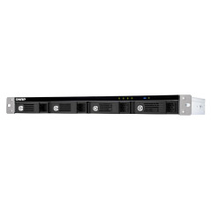 QNAP TR-004U caja para disco duro externo Cubierta de disco duro SSD Negro, Gris 2.5 3.5"