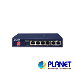 SWITCH NO ADMINISTRABLE 6 puertos RJ45 10/100/1000 Mbps 4 puertos PoE 802.3at/af PoE extendido PLANET GSD-604HP
