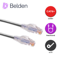 Patch cord UTP Cat6 Belden C601108004 1.2 m gris