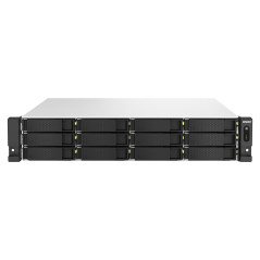 QNAP TS-h1887XU-RP NAS Bastidor (2U) Intel Xeon E E-2334 16 GB DDR4 0 TB QuTS hero Negro, Blanco