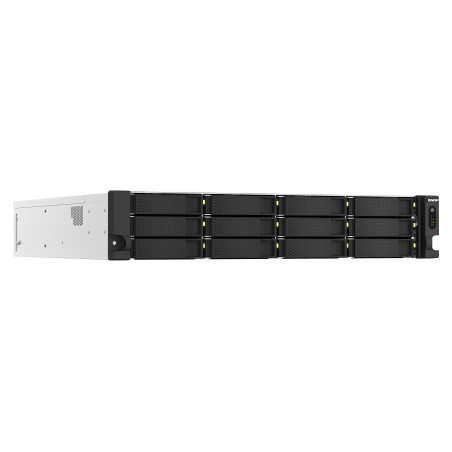 QNAP TS-h1887XU-RP NAS Bastidor (2U) Intel Xeon E E-2334 16 GB DDR4 0 TB QuTS hero Negro, Blanco