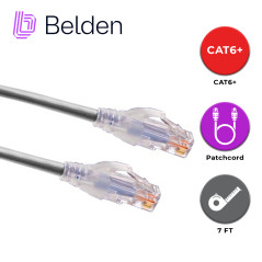 Patch cord UTP CAT6 Belden C601108007 7 ft gris