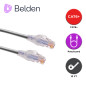 PATCH CORD UTP CAT6+ BELDEN C601108010 / INTERIOR / GRIS / 4 PARES / 24 AWG / FORRO PVC / CMR / 10 PIES 3 METROS