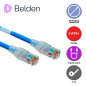 PATCH CORD DIAMETRO REDUCIDO UTP CAT6+ BELDEN C6D1106007 / INTERIOR / AZUL / 4 PARES / 28 AWG / FORRO PVC / CMR / 7 PIES 2.1 MET