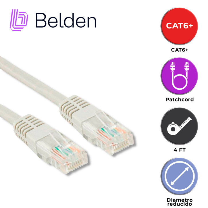 Patch cord UTP CAT6 diámetro reducido UTP 4 pares BELDEN C6D1109004