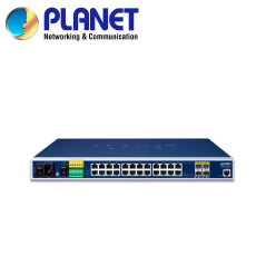 Switch industrial administrable Layer 2+ Gigabit 24 puertos RJ45 10/100/1 000Mbps 4 puertos SFP 100/1 000Mbps PLANET IGSW-24040T