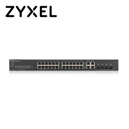 Switch administrable L2 24 puertos 10/100/1000 Mbps 4 puerto combo Gigabit NebulaFlex ZYXEL GS1920-24v2