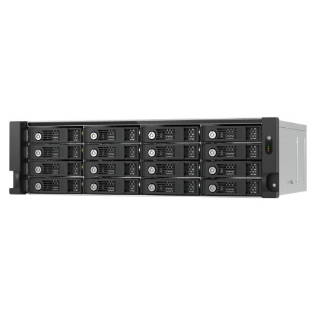 QNAP TL-R1600PES-RP caja para disco duro externo Cubierta de disco duro SSD Negro, Gris 2.5 3.5"