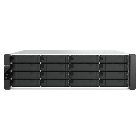 QNAP ES1686dc R2 NAS Bastidor (3U) Intel® Xeon® D D-2142IT 64 GB DDR4 0 TB QNAP QES Negro, Gris