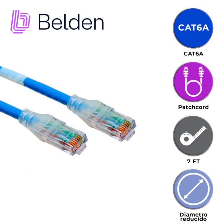 Patch cord UTP CAT6A UTP CAT6A 4 pares 28 AWG BELDEN CAD1106007 Patch cord UTP CAT6A UTP CAT6A 4 pares 28 AWG BELDEN CAD1106007