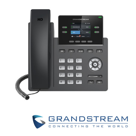 Teléfono IP de grado carrier 2 cuentas SIP Pantalla color LCD TFT 4 teclas multi función GRANDSTREAM GRP2612