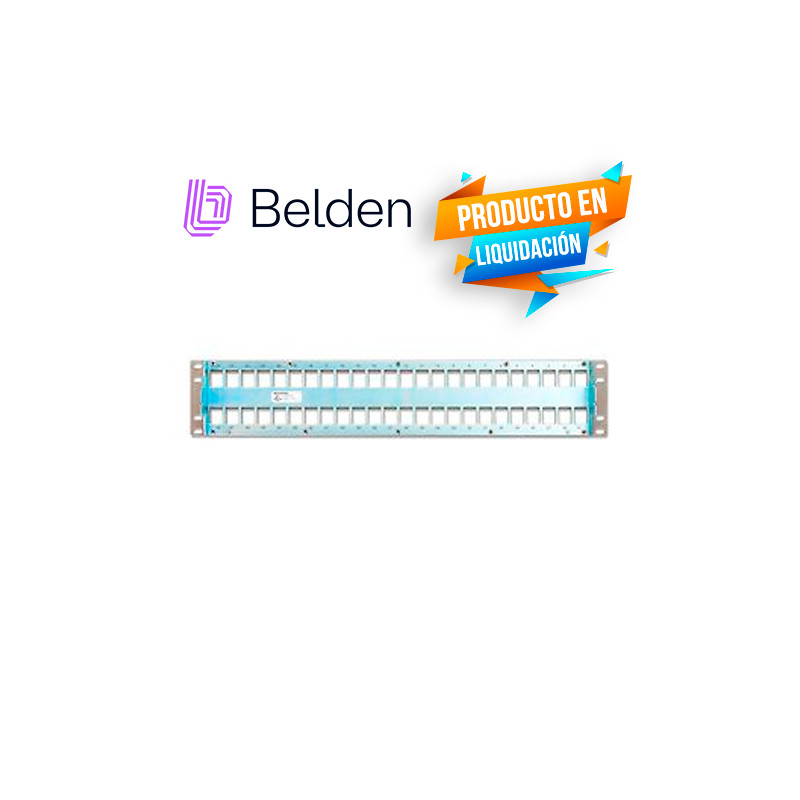 PATCH PANEL MODULAR BLINDADO CAT6A CAT6 CAT5E BELDEN AX104564 48 PUERTOS RJ45 (VACIO) ESTILO KEYCONNECT TITANIUM 2 UNIDADES DE R