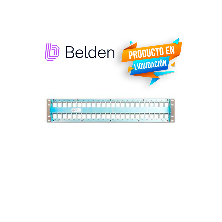 PATCH PANEL MODULAR BLINDADO CAT6A CAT6 CAT5E BELDEN AX104564 48 PUERTOS RJ45 (VACIO) ESTILO KEYCONNECT TITANIUM 2 UNIDADES DE R
