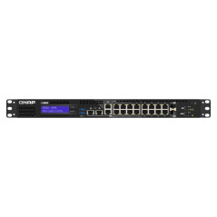 QNAP QGD-1602-C3758-16G dispositivo de redes Gestionado L2 2.5G Ethernet (100 1000 2500) Negro, Gris