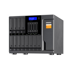 QNAP TL-D1600S caja para disco duro externo Cubierta de disco duro SSD Negro, Gris 2.5 3.5"