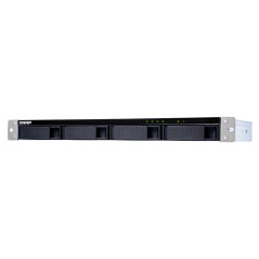 QNAP TL-R400S caja para disco duro externo Cubierta de disco duro SSD Negro, Gris 2.5 3.5"