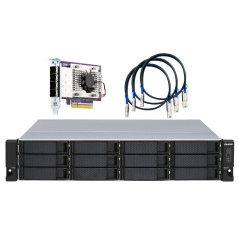 QNAP TL-R1200S-RP caja para disco duro externo Cubierta de disco duro/SSD Negro, Gris 2.5/3.5"