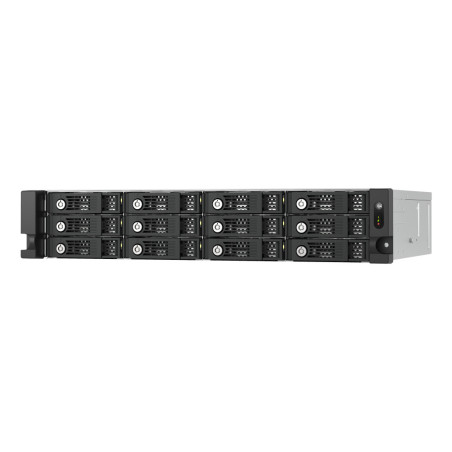 QNAP TL-R1200PES-RP caja para disco duro externo Cubierta de disco duro SSD Negro, Gris 2.5 3.5"