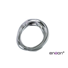PATCHCORD UTP CAT5E ENSON P5E30 SERIE ECO CALIBRE 24 AWG CCA DE 3 METROS FORRO PVC COLOR GRIS PARA USO EN INTERIORES PARA CONECT