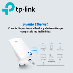 Extensor Wi-Fi 300 Mbps TP-LINK TL-WA850RE (2.4 GHz, 1x RJ-45)