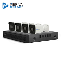 Kit de videovigilancia analógica 4 canales Resolución 1080P-Lite Sistema 4 canales Cámaras 2MP MERIVA TECHNOLOGY MKIT927