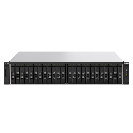 QNAP TS-h2490FU NAS Bastidor (2U) EPYC 7232P 64 GB DDR4 0 TB QuTS hero Negro, Gris
