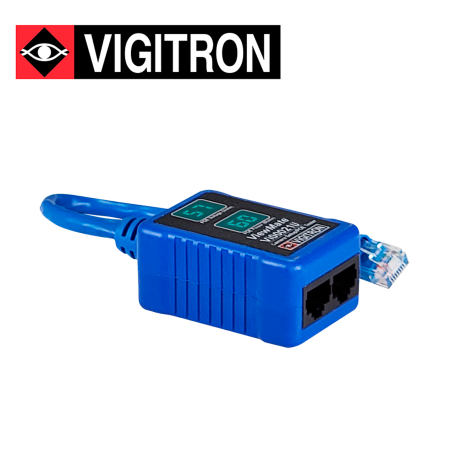 Probador PoE PoE hasta 90W display LED 2 dígitos medición de voltaje y potencia VIGITRON VI00021U