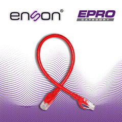 PATCHCORD UTP ENSON P6003R CAT6 30CM ROJO SERIE EPRO 100-II 100 POR CIENTO COBRE PARA MEJOR IDENTIFICACION DE SOLUCIONES EN RACK