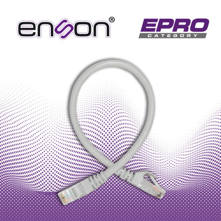 PATCHCORD UTP ENSON P6003G CAT6 30CM GRIS SERIE EPRO 100-II 100 POR CIENTO COBRE PARA MEJOR IDENTIFICACION DE SOLUCIONES EN RACK