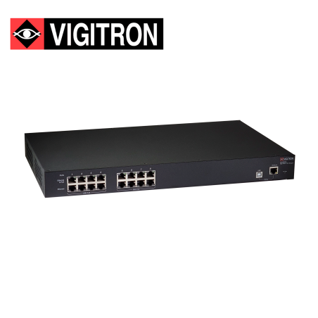 Inyector PoE Midspan administrable 8 puertos 300W PoE total 10M/100M/1000M VIGITRON VI2208A