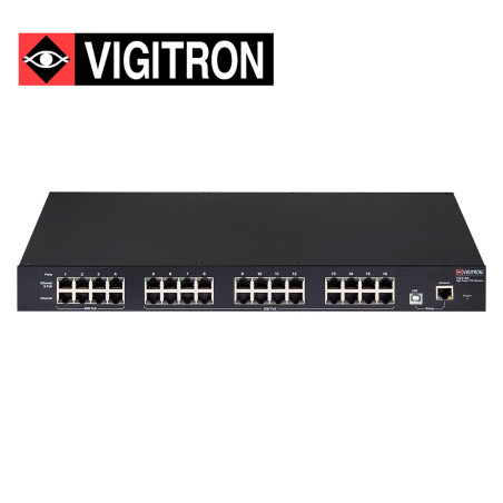 Inyector PoE Midspan administrable 16 puertos 550W presupuesto total 37W/74W por puerto VIGITRON VI2216A