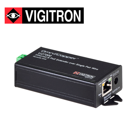 Transmisor extensor Ethernet y PoE sobre un solo par TX extensión sobre un solo par de hilos PoE af/at 36W VIGITRON VI27000