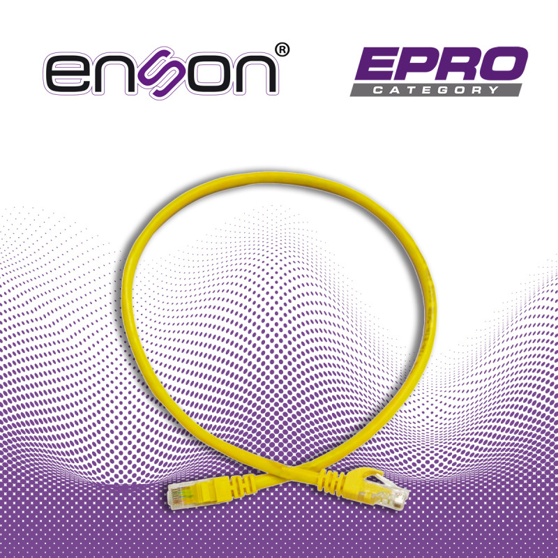 PATCHCORD UTP ENSON P6006Y CAT6 60CM AMARILLO SERIE EPRO 100-II 100 POR CIENTO COBRE PARA MEJOR IDENTIFICACION DE SOLUCIONES EN 