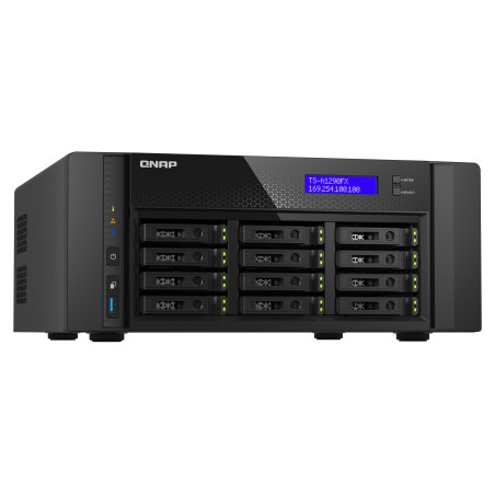 QNAP TS-h1290FX NAS Tower EPYC 7302P 256 GB DDR4 0 TB QuTS hero Negro