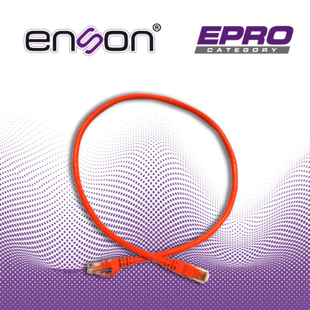 PATCHCORD UTP ENSON P6006O CAT6 60CM NARANJA SERIE EPRO 100-II 100 POR CIENTO COBRE PARA MEJOR IDENTIFICACION DE SOLUCIONES EN R