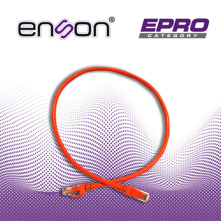 PATCHCORD UTP ENSON P6006O CAT6 60CM NARANJA SERIE EPRO 100-II 100 POR CIENTO COBRE PARA MEJOR IDENTIFICACION DE SOLUCIONES EN R